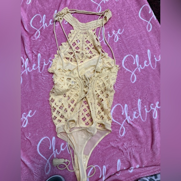 NWOT Free People Be My Battenburg Bodysuit - Picture 5 of 7